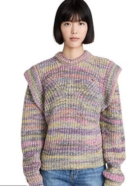 NEW - Moon River Cardigan Stitch Pull-Over Sweater w/ Puff Sleeve